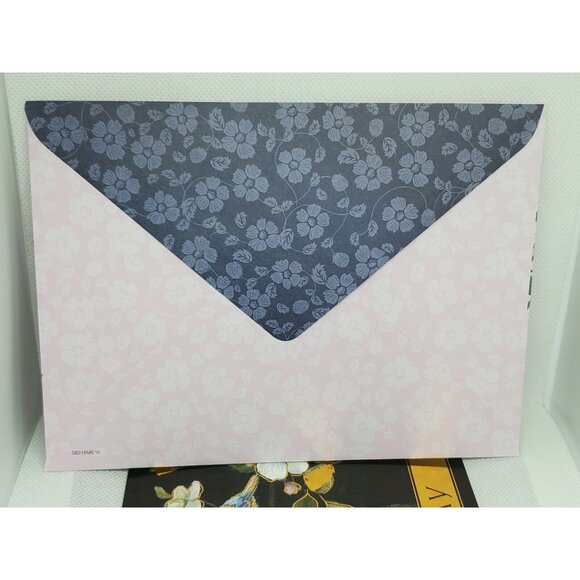 New Beginnings Happy Birthday Card – Black with Blue Bird and Floral Design - Picture 9 of 9